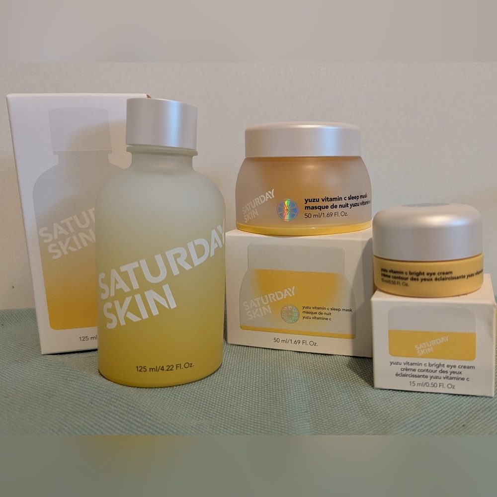 NIB Saturday Skin Yuzu Vitamin C Skincare Set